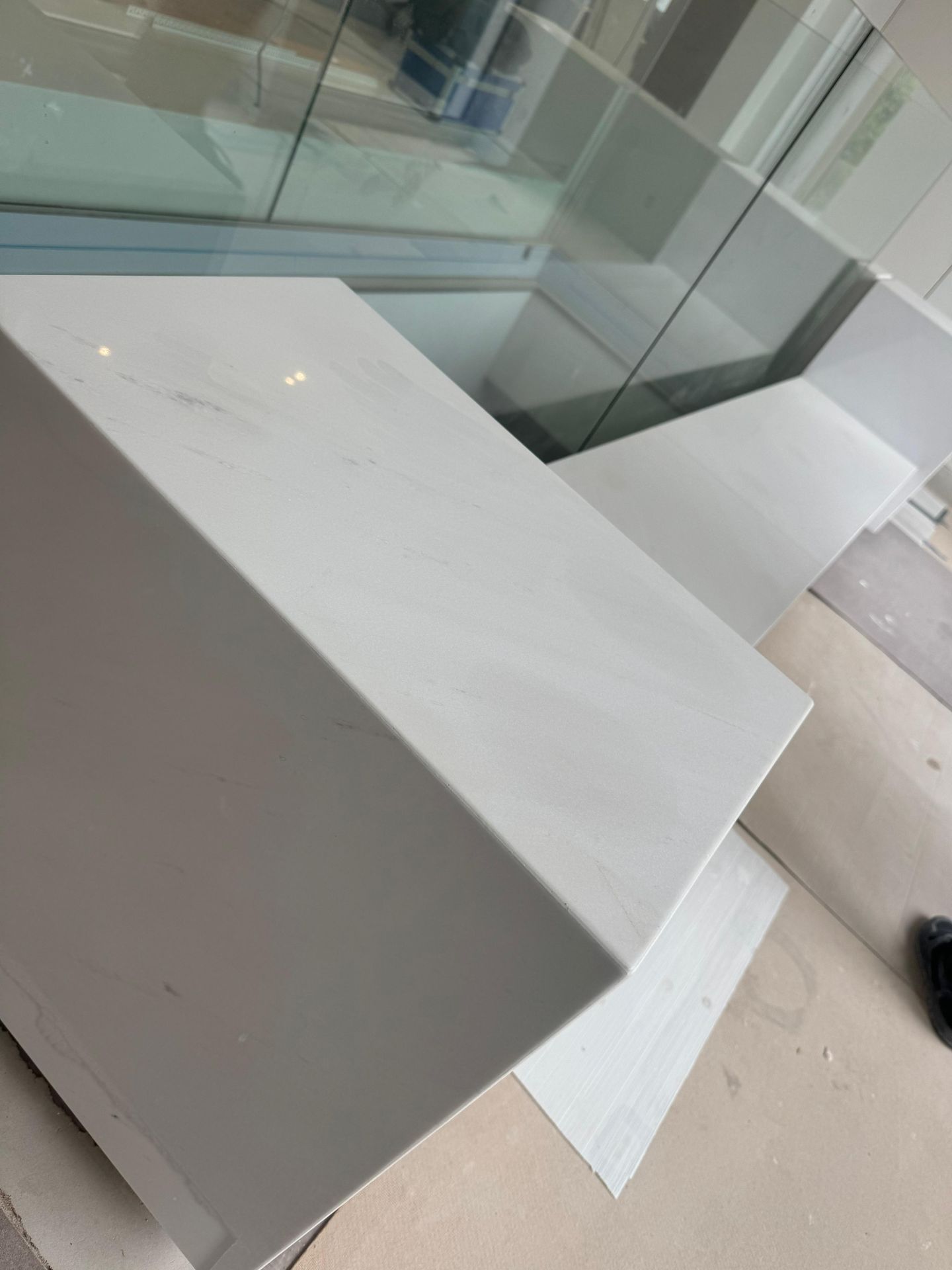White Reception Counter