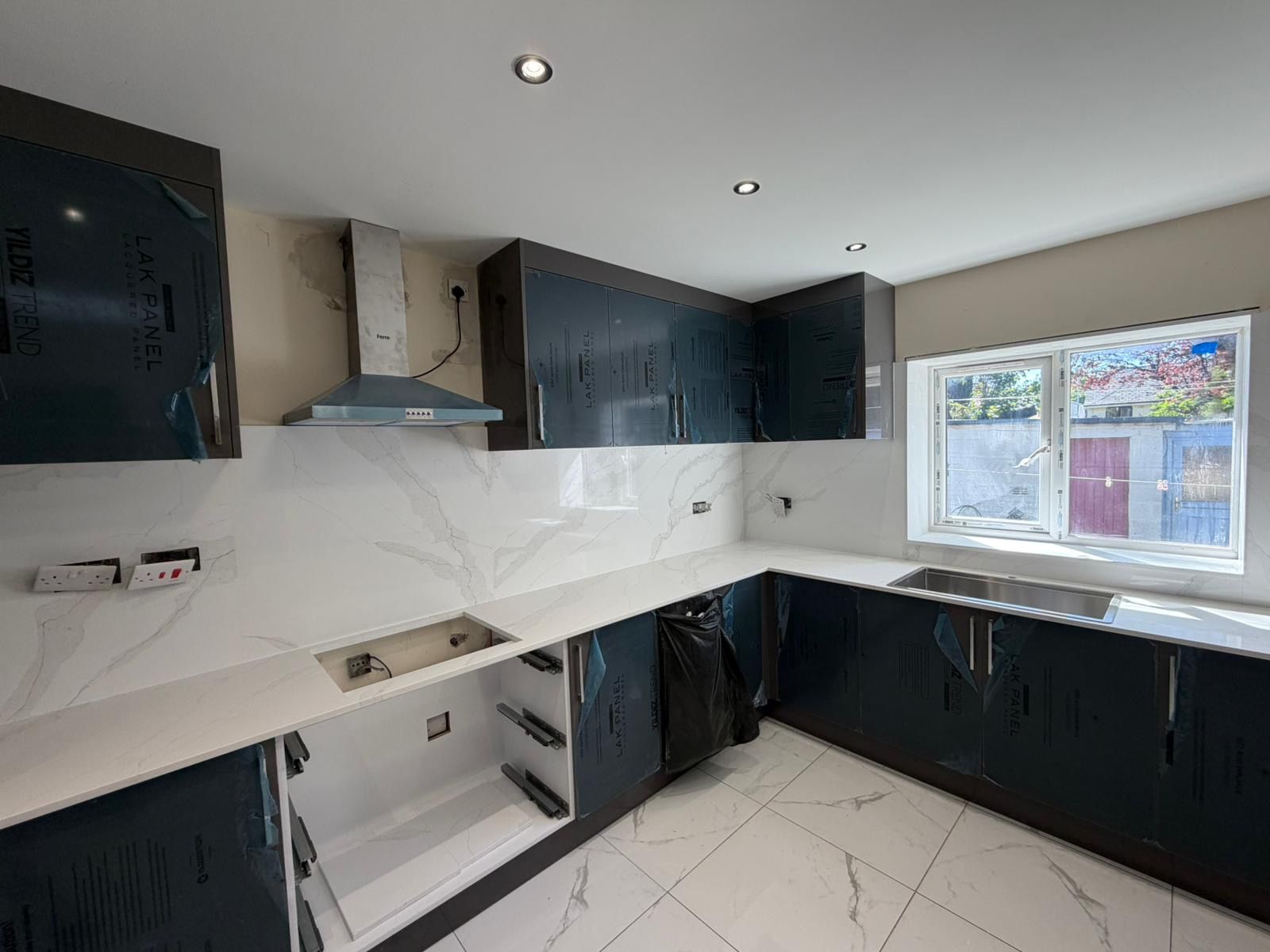 Full-Height Marble Splashback